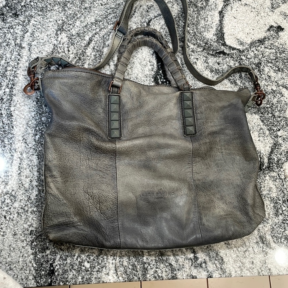 Liebeskind Gray Leather Handbag